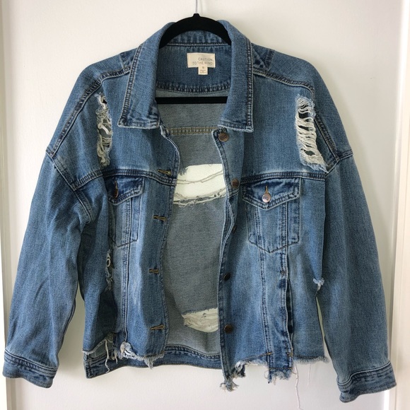 caution to the wind denim jacket